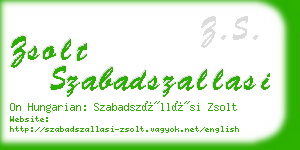zsolt szabadszallasi business card